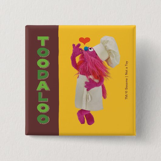 Cookie Monster's Foodie Truck | Toodaloo Vierkante Button 5,1 Cm (Voorkant)