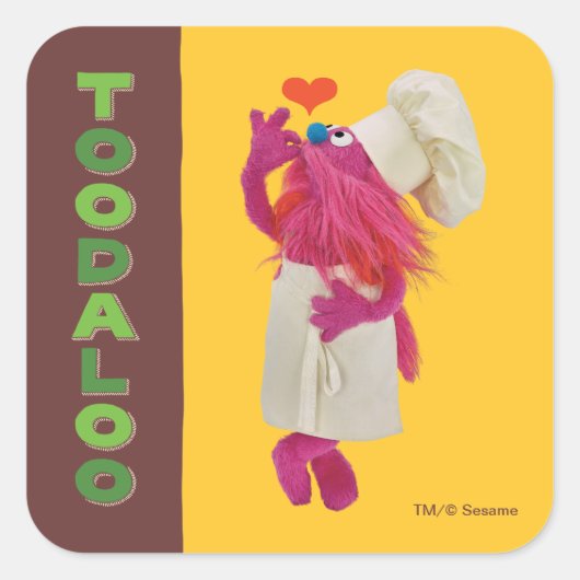 Cookie Monster's Foodie Truck | Toodaloo Vierkante Sticker (Voorkant)