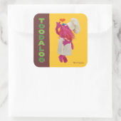 Cookie Monster's Foodie Truck | Toodaloo Vierkante Sticker (Tas)
