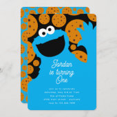 Cookie Monster's Verjaardag Cookie Bash Kaart (Voorkant / Achterkant)