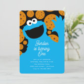 Cookie Monster's Verjaardag Cookie Bash Kaart (Staand voorkant)