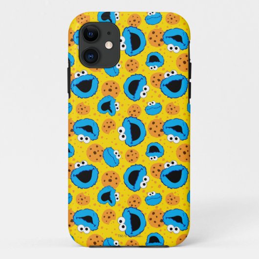 Cookie Monter en Cookies Pattern Case-Mate iPhone Case (Achterkant)