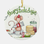 Cookie Mouse Keramisch Ornament (Voorkant)