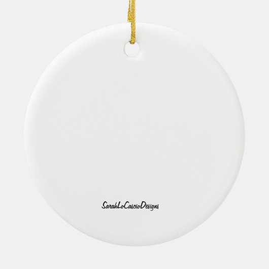 Cookie Mouse Keramisch Ornament (Achterkant)