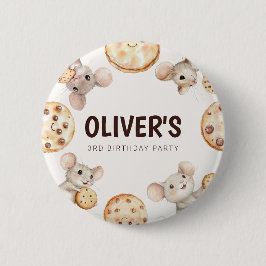 Cookie & Mouse Kids Verjaardag Button