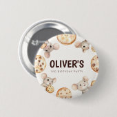 Cookie & Mouse Kids Verjaardag Button (Voorkant /achterkant)