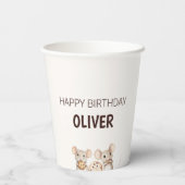 Cookie Mouse Theme Kind Party Paper Cup Papieren Bekers (Achterkant)