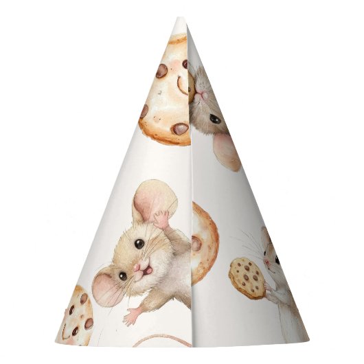 Cookie Mouse Theme Kind Party Paper Pet Feesthoedjes (Achterkant)