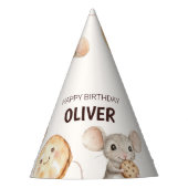 Cookie Mouse Theme Kind Party Paper Pet Feesthoedjes (Voorkant)