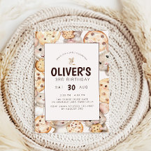 Cookie & Muis Kids Verjaardag Uitnodiging