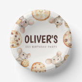 Cookie & Muis Kinderverjaardagsfeestje Papieren Kommen (Voorkant)