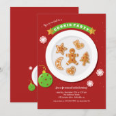 Cookie Party Holiday Uitnodiging (Voorkant / Achterkant)