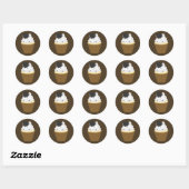 Cookie Pie Cupcake Ronde Stickers (Vel)