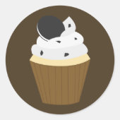 Cookie Pie Cupcake Ronde Stickers (Voorkant)