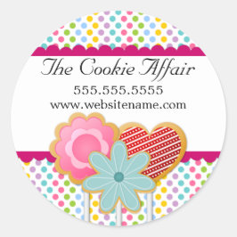 Cookie Poppen Bakkerij Box Seals Ronde Sticker