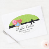 Cookie Poppen Green Bakery Ovale Sticker (Envelop)