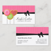 Cookie Poppen Roze Visitekaartje (Voorkant / Achterkant)