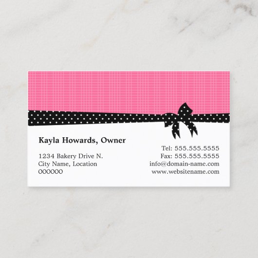Cookie Poppen Roze Visitekaartje (Achterkant)