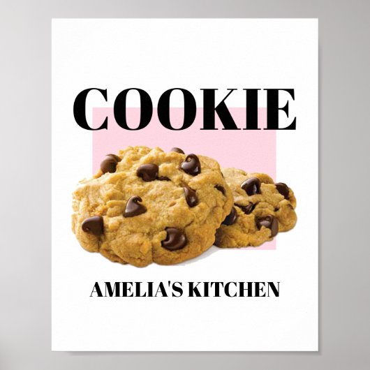 Cookie Poster, Keuken Wall Art, Bakkerij Art Print (Voorkant)