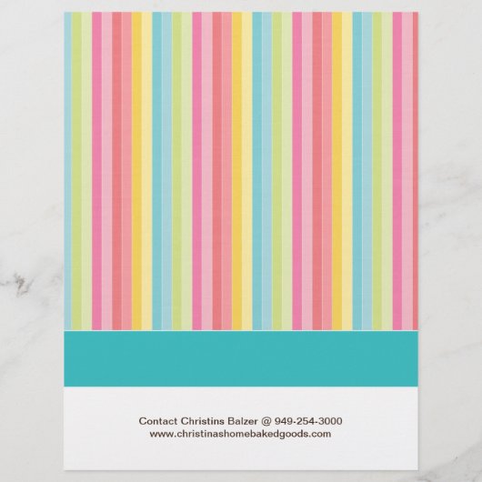 Cookie-prijslijstbrochure Flyer (Achterkant)