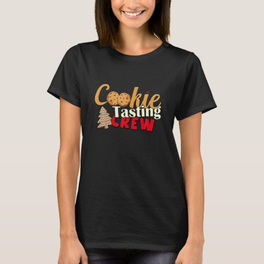 Cookie Proeverij Crew Kerst Bakken Gingerbread T-shirt (Voorkant)