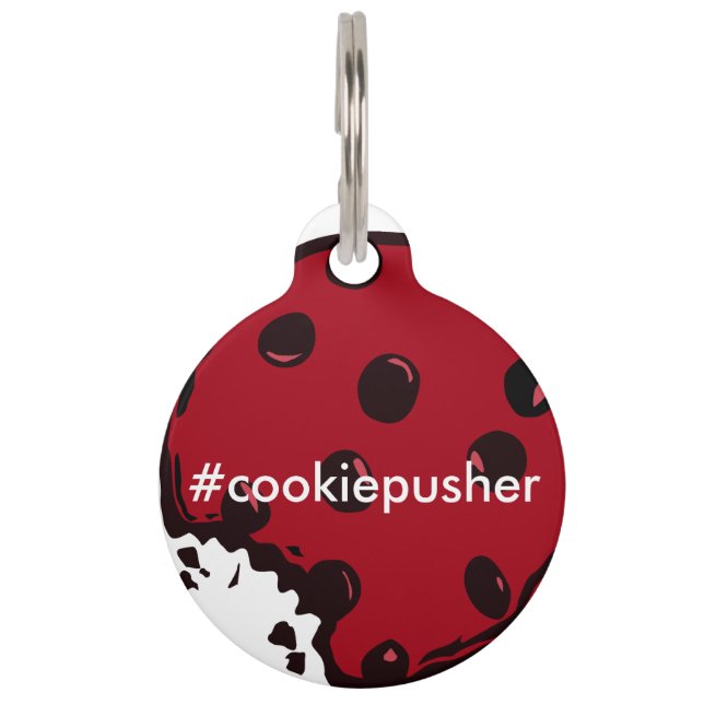 Cookie Pusher Dog Label Huisdierpenning (Voorkant)