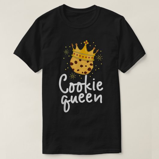 Cookie Queen Cute Chocolate Chip Foodie Baking Lov T-shirt (Design voorkant)