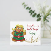 Cookie Recept Kaart voor Holiday Cookie Exchange (Staand voorkant)