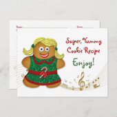 Cookie Recept Kaart voor Holiday Cookie Exchange (Voorkant / Achterkant)