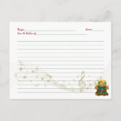 Cookie Recept Kaart voor Holiday Cookie Exchange (Achterkant)