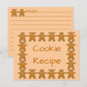 Cookie Recipe~Gingerbrood~Customize Briefkaart (Voorkant / Achterkant)