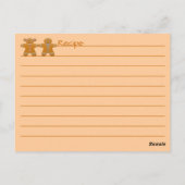 Cookie Recipe~Gingerbrood~Customize Briefkaart (Achterkant)