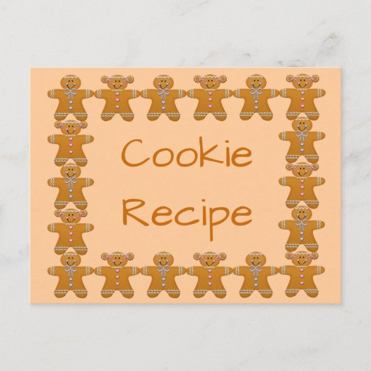 Cookie Recipe~Gingerbrood~Customize Briefkaart (Voorkant)