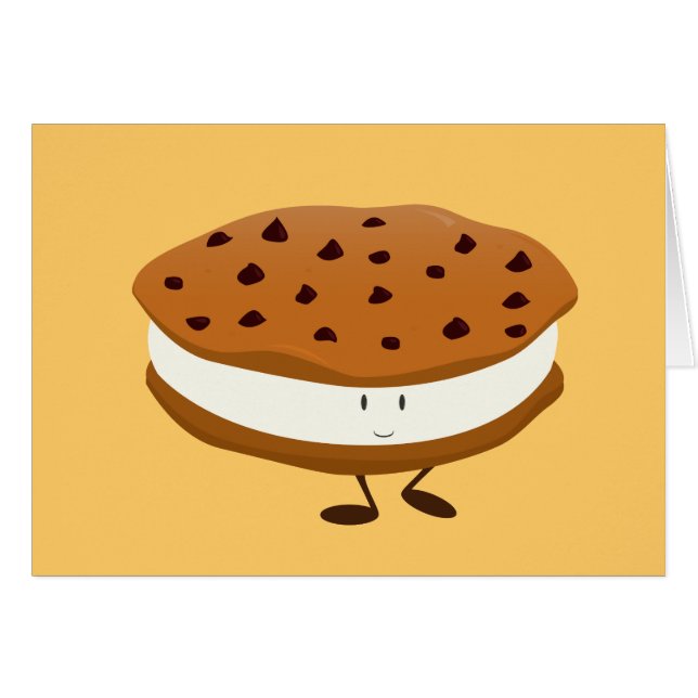 Cookie sandwich voor het glimlachen van chocoladec (Voorkant Horizontaal)