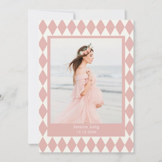 Cookie Santa Baby Kerst Baby shower Party Kaart (Achterkant)