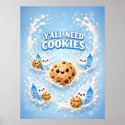 Cookie Schattig Kawaii Zoete Stemming Poster (Voorkant)