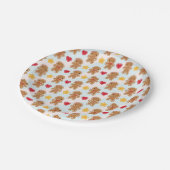 Cookie Schattige Kawaii Gingerbread Heren Papieren Bordje (Gekanteld)