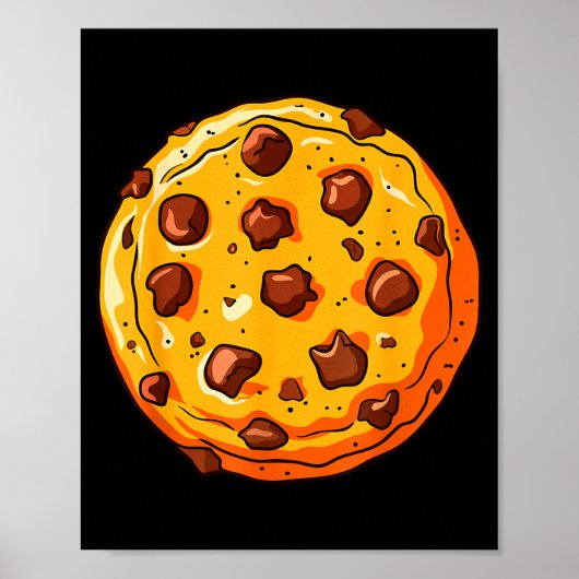Cookie Shirt Men Women Kids Chocolate Chip Cookie  Poster (Voorkant)
