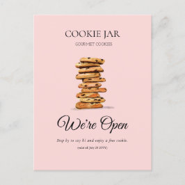 Cookie Shop Bakkerij We zijn open promotioneel Briefkaart