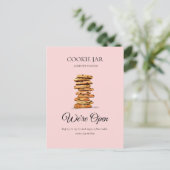 Cookie Shop Bakkerij We zijn open promotioneel Briefkaart (Staand voorkant)