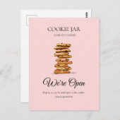 Cookie Shop Bakkerij We zijn open promotioneel Briefkaart (Voorkant / Achterkant)