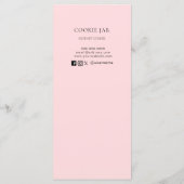 Cookie shop prijslijst/ Menu Kaart Roze (Achterkant)