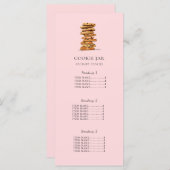 Cookie shop prijslijst/ Menu Kaart Roze (Voorkant / Achterkant)