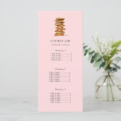 Cookie shop prijslijst/ Menu Kaart Roze (Staand voorkant)