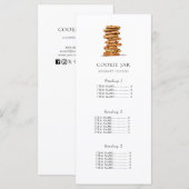 Cookie shop prijslijst/ Menu Kaart Wit (Voorkant / Achterkant)