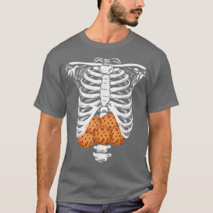 Cookie Skeleton Rib Cage Funny Ate Chocolate Chip  T-shirt