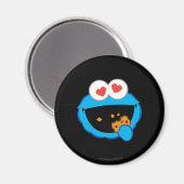 Cookie Smiling Face met hartvormige ogen Magneet (Voorkant / Achterkant)