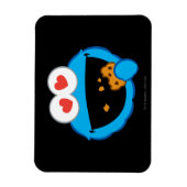 Cookie Smiling Face met hartvormige ogen Magneet (Verticaal)