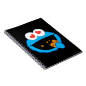Cookie Smiling Face met hartvormige ogen Notitieboek (Rechterzijde)