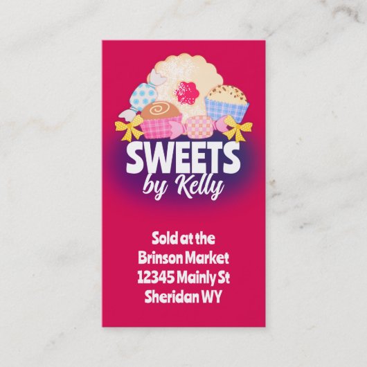 Cookie snoep chocolade truffel bakken confectie visitekaartje (Voorkant)